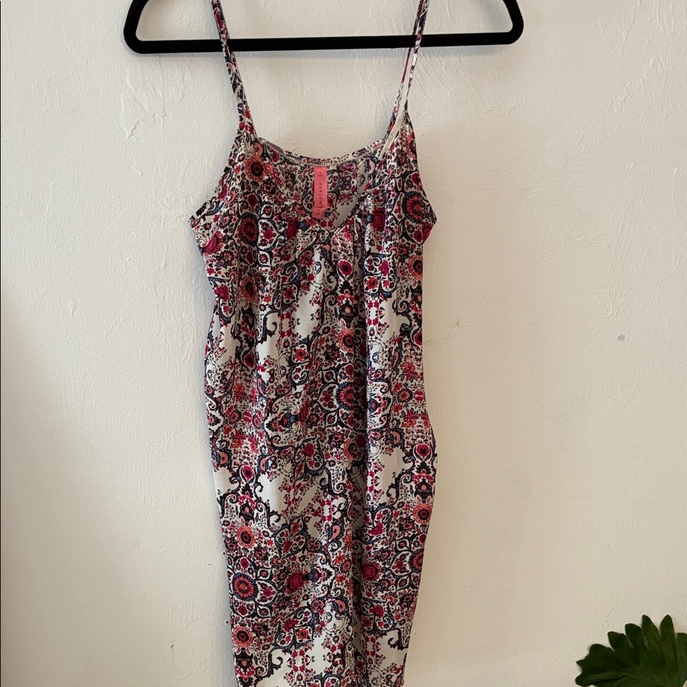 Eight Sixty Pink and Black Floral Mini Dress